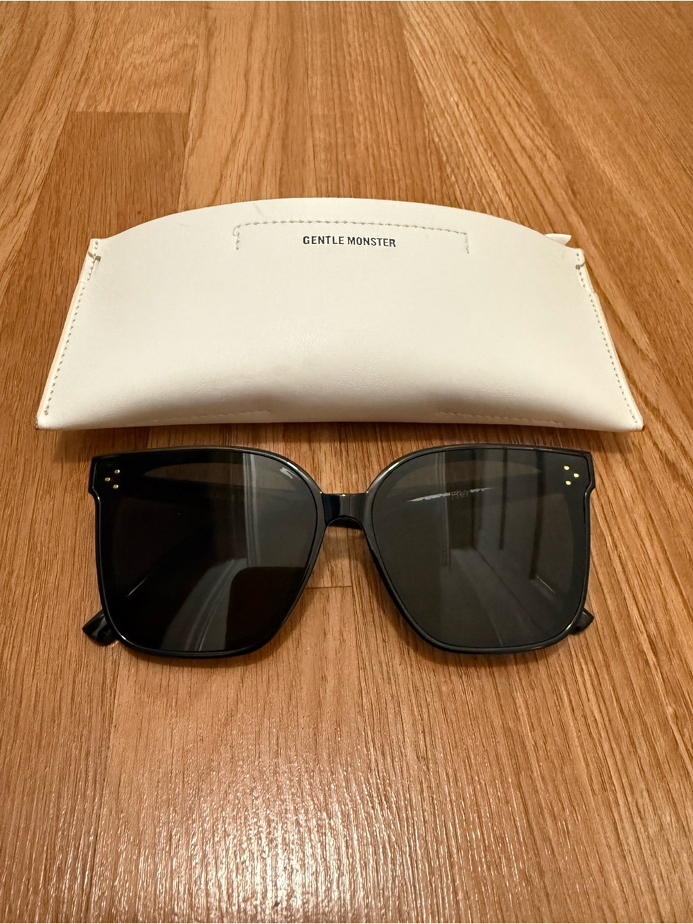 Women's Black Sunglasses with White Case